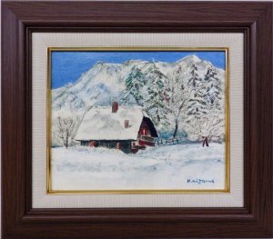 画像1: 相澤和郎　『雪山風景』　油絵　Ｆ３号　
