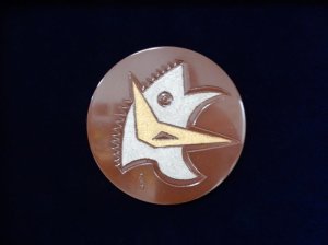 画像2: 栗田牙隹　「魚（仮題）」　彫金　額装