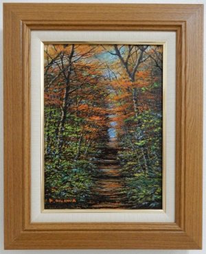 画像1: 小川馨生　『丘の径（秋色）』　油絵　F４号