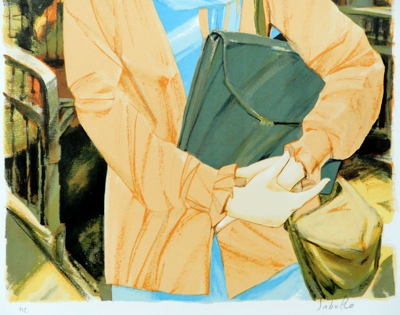 斎藤三郎 パリジェンヌ 人物 女性 リトグラフ 版画
